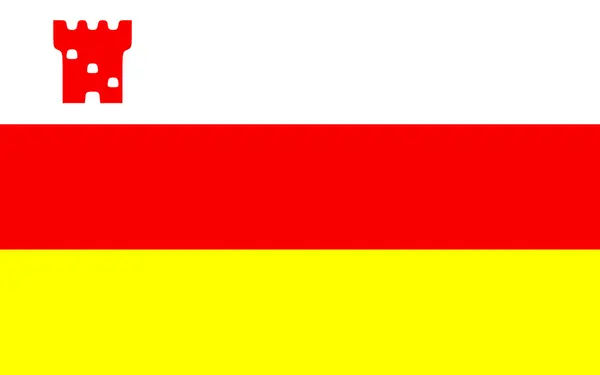 Santa Barbara City, California, Amerikai Egyesült Államok zászlaja — Stock Fotó
