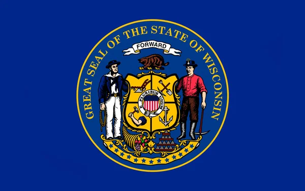 アメリカ合衆国ウィスコンシン州の旗 — ストック写真