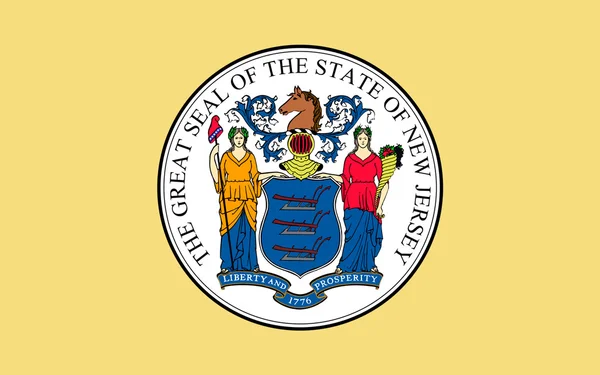 Прапор Нью-Джерсі, США — стокове фото