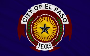 Şehir El Paso Texas, ABD bayrağı 