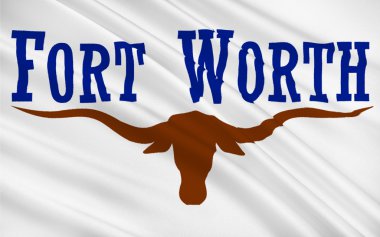 Şehir Fort Worth, Teksas, ABD bayrağı 