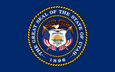 Flag of Utah, USA clipart