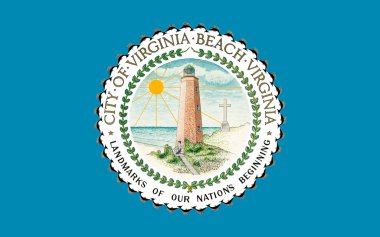 Flag of Virginia Beach in Virginia, USA clipart