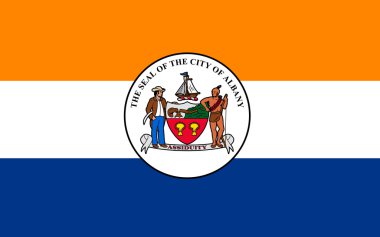 Flag of Albany in New York, USA clipart