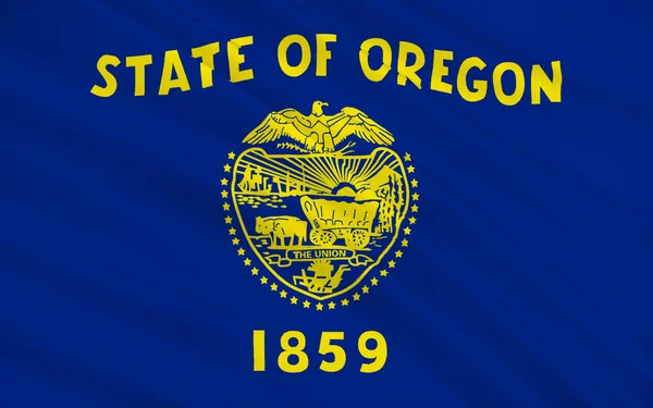 Oregon, Amerikai Egyesült Államok zászlaja — Stock Fotó