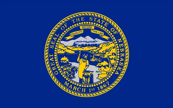 Flaga stanowa Nebraski, Stany Zjednoczone Ameryki — Zdjęcie stockowe