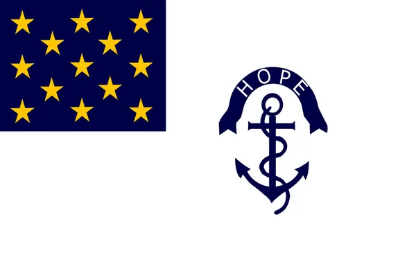 Flagge von Rhode Island, Vereinigte Staaten — Stockfoto