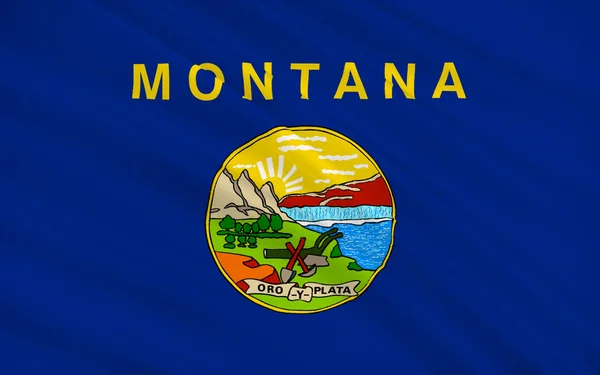 Montana, Amerikai Egyesült Államok zászlaja — Stock Fotó