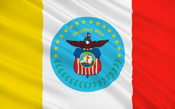 Columbus, Amerikai Egyesült Államok zászlaja — Stock Fotó