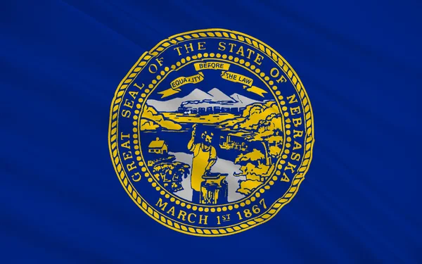 Flaga stanowa Nebraski, Stany Zjednoczone Ameryki — Zdjęcie stockowe