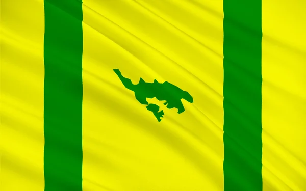 国旗的库莱布拉岛，波多黎各，美国 — 图库照片