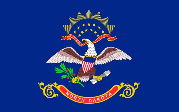 国旗的北达科他州，美国 — 图库照片#