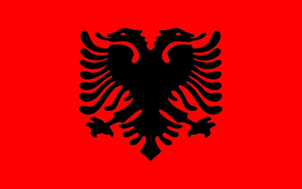 Bandeira da Albânia - Europa Oriental — Fotografia de Stock