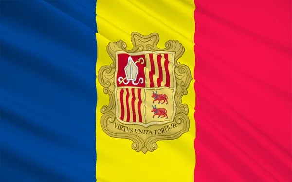 Flagga andorra — Stockfoto