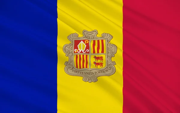 Bandeira de Andorra — Fotografia de Stock