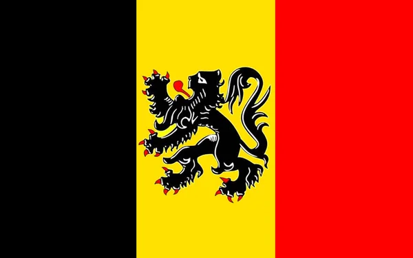 Under belgisk flagg — Stockfoto