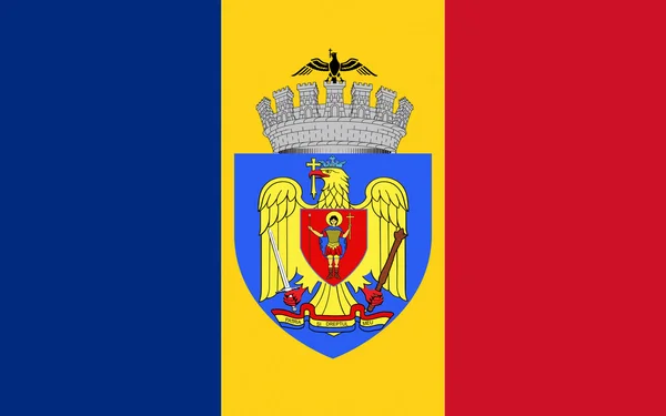 Bandera de Bucharest, Rumania — Foto de Stock