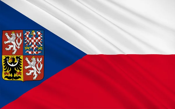 Bandera Republiki Czeskiej — Zdjęcie stockowe