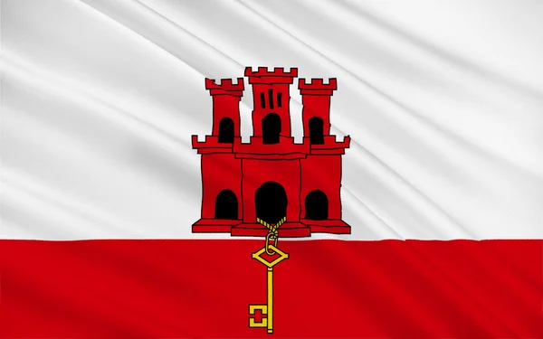 直布罗陀的旗帜 — 图库照片