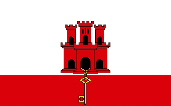 Flagge von Gibraltar — Stockfoto