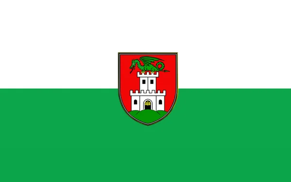 Flag of Ljubljana, Slovenia — Stock Photo, Image