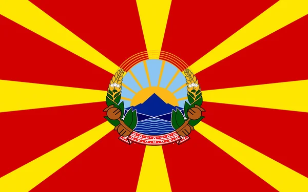 Vlajka republiky Makedonie — Stock fotografie