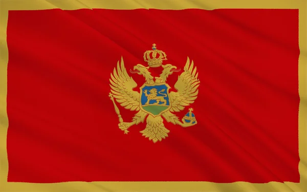 Flaga Czarnogóry — Zdjęcie stockowe