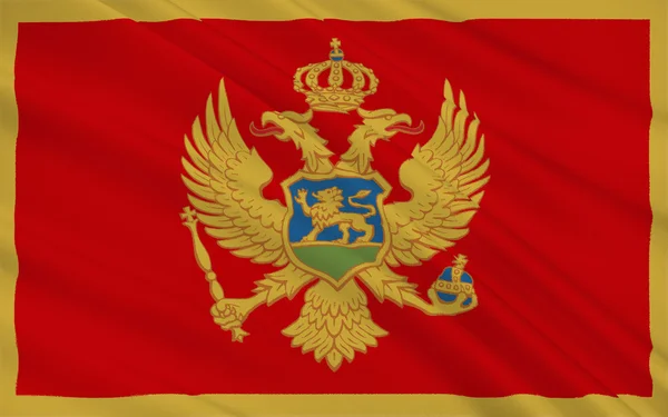 Montenegros flagga — Stockfoto