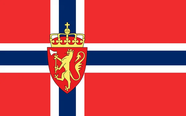 Vlag van Noorwegen — Stockfoto