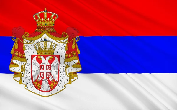 塞尔维亚的旗子 — 图库照片