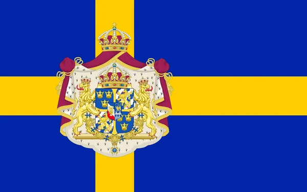 Σημαία της Σουηδίας — Φωτογραφία Αρχείου