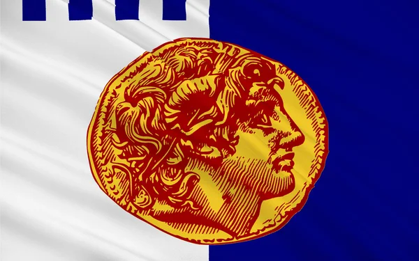 Flagga thessaloniki, Grekland — Stockfoto