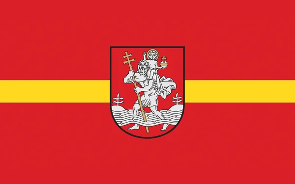 발트 해 연안 국가 리투아니아의 빌뉴스의 국기 — 스톡 사진