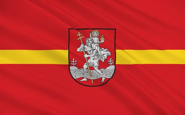 발트 해 연안 국가 리투아니아의 빌뉴스의 국기 — 스톡 사진