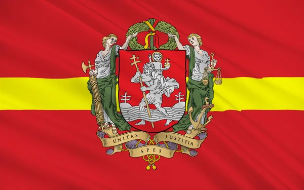 Vlag van Vilnius Litouwen - Baltische Staten — Stockfoto