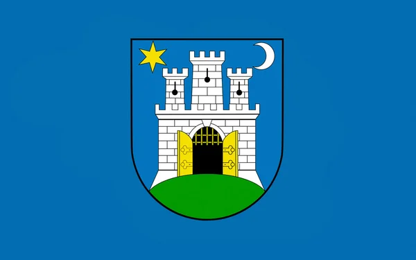 Флаг Загреба — стоковое фото
