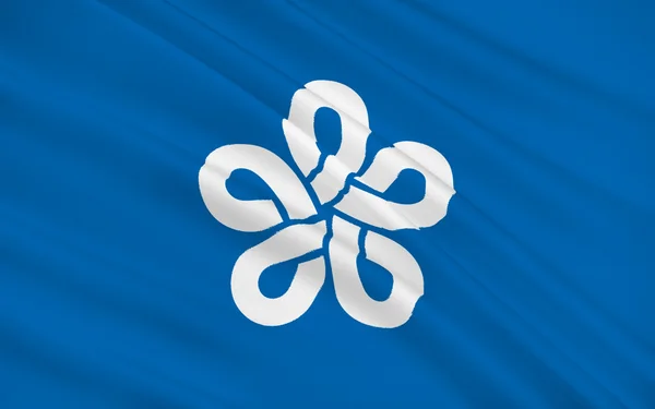福冈县的旗子日本 — 图库照片