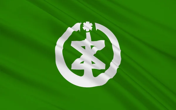 Flag of Niigata is the capital of Niigata Prefecture, Japan — Stock Photo, Image