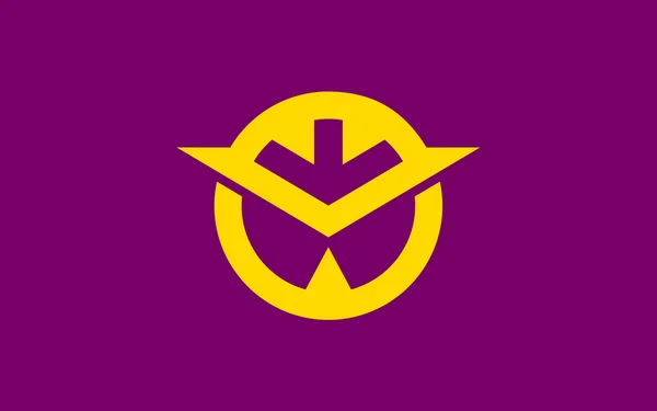 Vlag van de prefectuur okayama, japan — Stockfoto