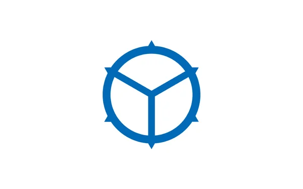 Флаг Мацуэ - столица префектуры Симане, Япония — стоковое фото