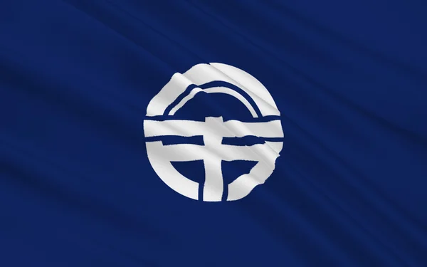 Tokushima-flaggan är huvudstaden i Tokushima prefektur, J — Stockfoto