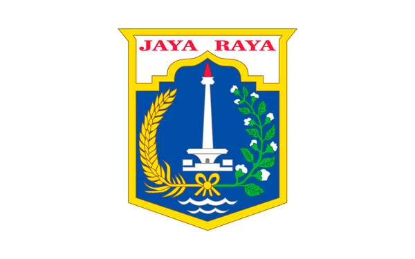 Bendera Jakarta, Indonesia — Stok Foto