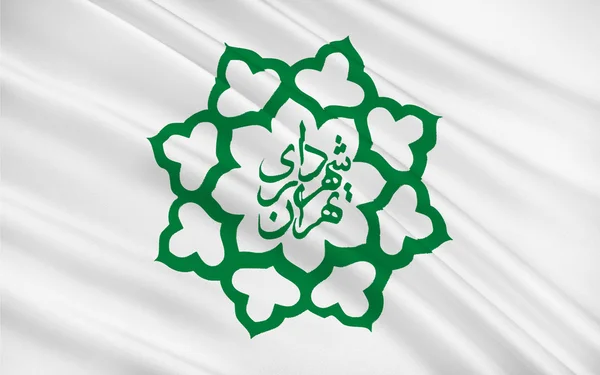Fahne von Teheran, Iran — Stockfoto