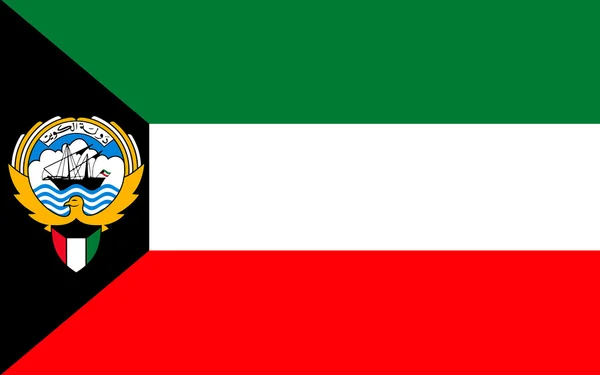 Flagga kuwait — Stockfoto