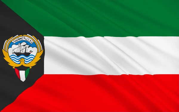 Прапор Кувейту — стокове фото