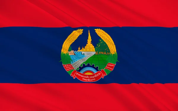 Vlag van laos — Stockfoto