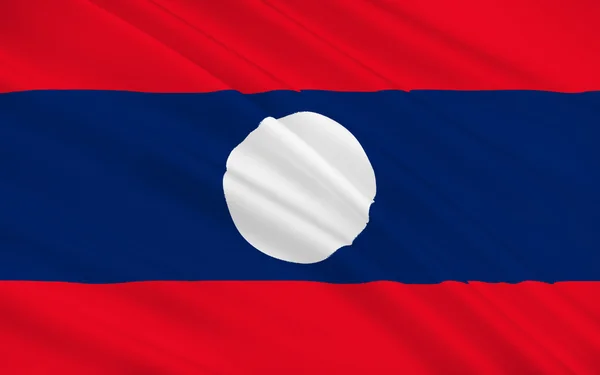 Flagge von Laos — Stockfoto