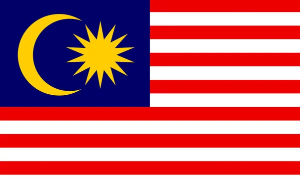 Bandeira da malásia — Fotografia de Stock