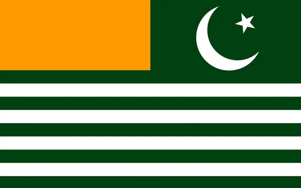 Flagge von Azad Jammu und Kaschmir, Pakistan — Stockfoto