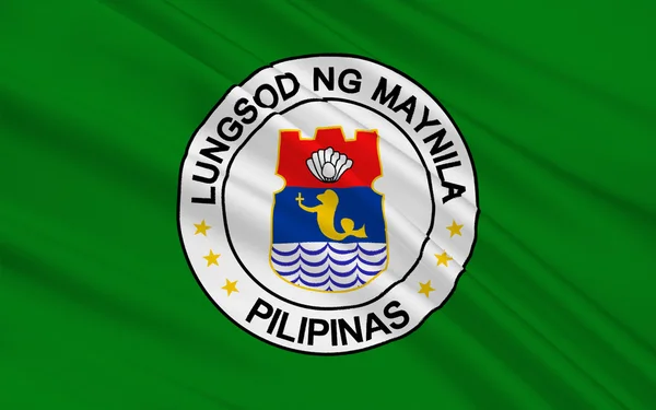 Flagge von Manila, Philippinen — Stockfoto